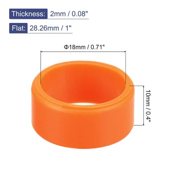 Silicone Rubber Bands Rings Nonslip 1" for Wrapping Paper, 5pcs Bed
